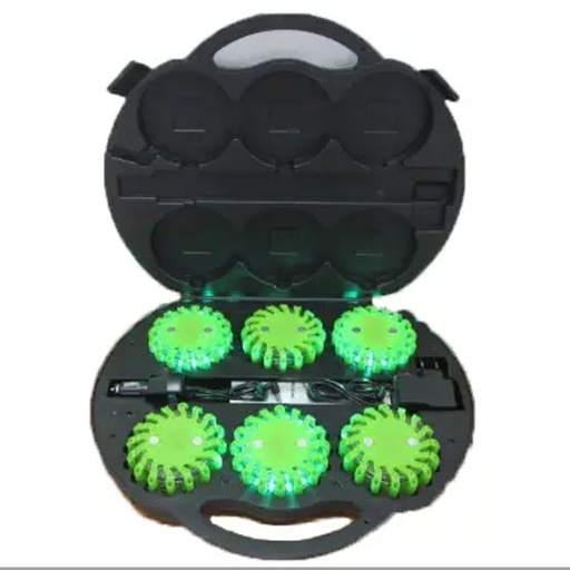 [SIROTORGR 1539] Rotor Light 6-pack with Charging Case - Green